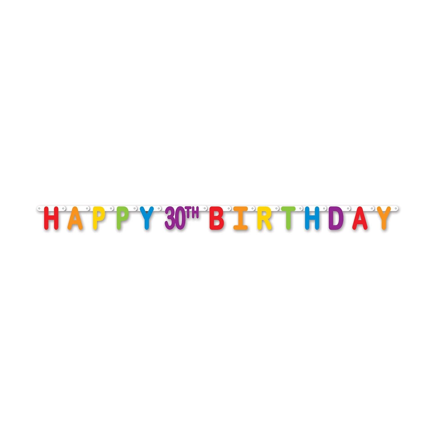 12 Pack Beistle Happy 30th Birthday Party Streamers - Colorful Decorations for 30th Birthday Celebrations, Anniversaries & Milestone Parties