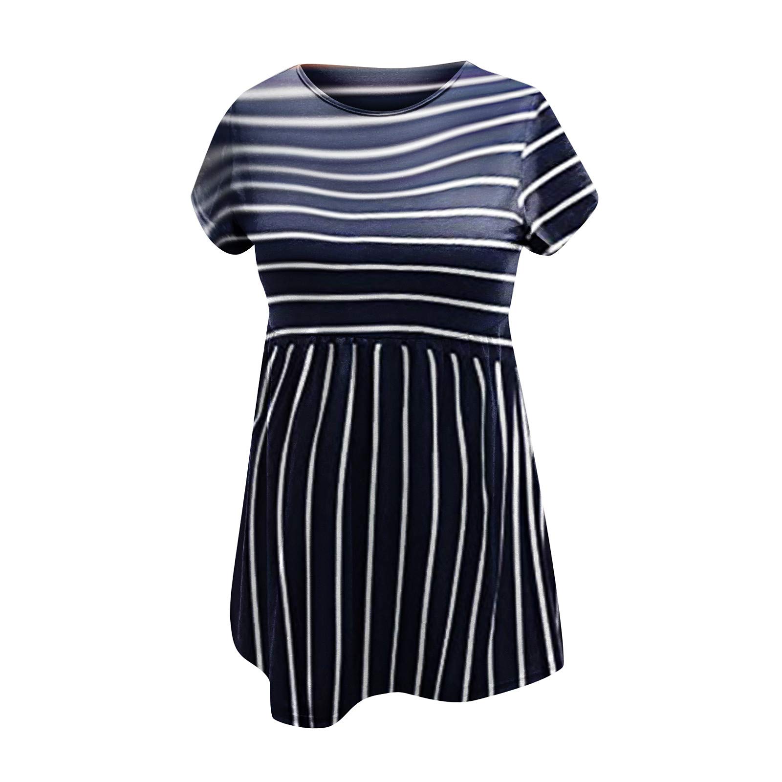 Women's Maternity Blouse - Soft Cotton Short Sleeve Pregnancy Top with Ruched Detail & Round Neck | Perfect for Office, Casual Wear & Maternity Photoshoots