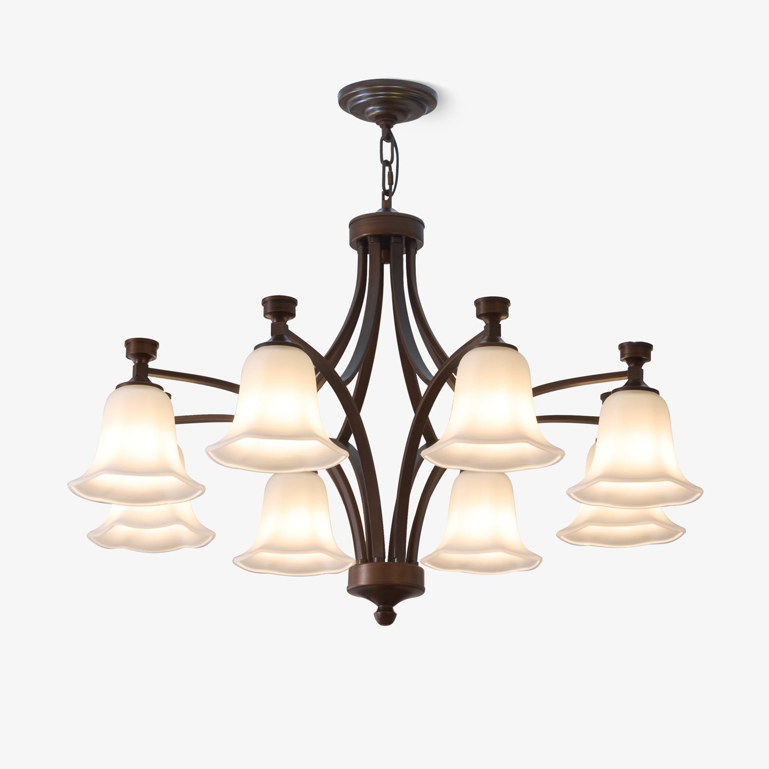Lucian Bell Chandelier - Modern Crystal Ceiling Light Fixture for Dining Room, Living Room & Bedroom | Elegant Home Decor Lighting for Weddings & Interior Design