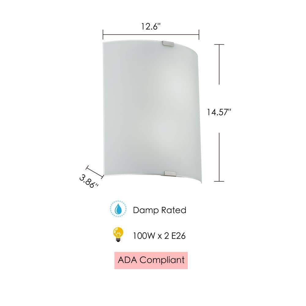 EGLO Grafik 1-Light Modern Vanity Light - Dimmable LED Wall Sconce for Bathroom Mirror, Hallway & Fireplace - Clear Glass Shade, 14W Energy Efficient - Perfect for Makeup Vanity, Bedroom Accent & Entryway Lighting