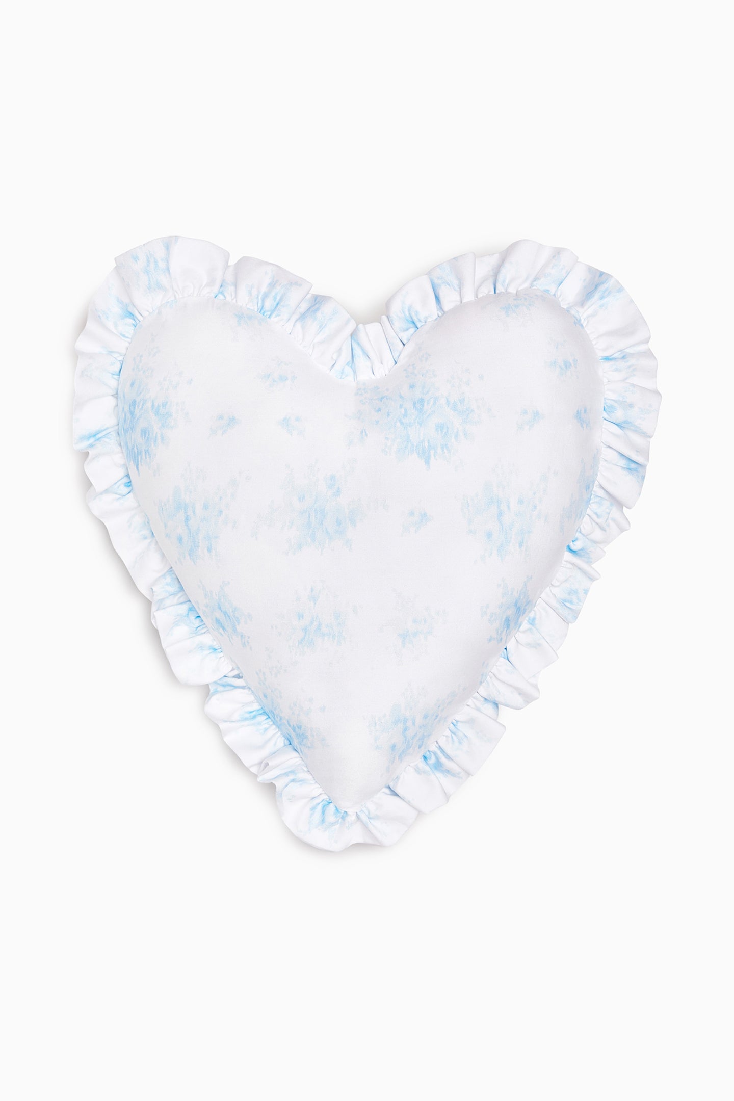 Soft Ruffle Heart Pillow - Decorative Throw Pillow for Bed, Couch & Nursery - Perfect for Valentine's Day, Wedding & Home Decor