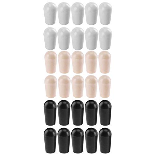 10pcs 4mm Plastic Guitar Toggle Switch Tips for LP Electric Guitar - 3 Colors (Black/White/Cream) - Replacement Parts for Guitar Repair & Customization - Perfect for DIY Guitar Upgrades & Maintenance