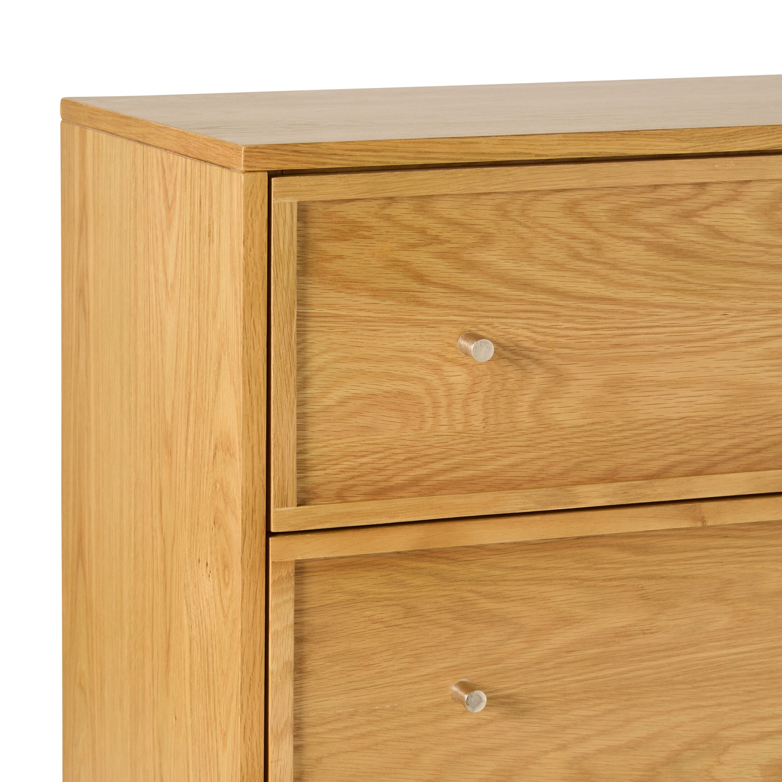 Avalon 4-Drawer Chest Light Oak - Stylish Wooden Dresser for Bedroom, Living Room & Office Storage