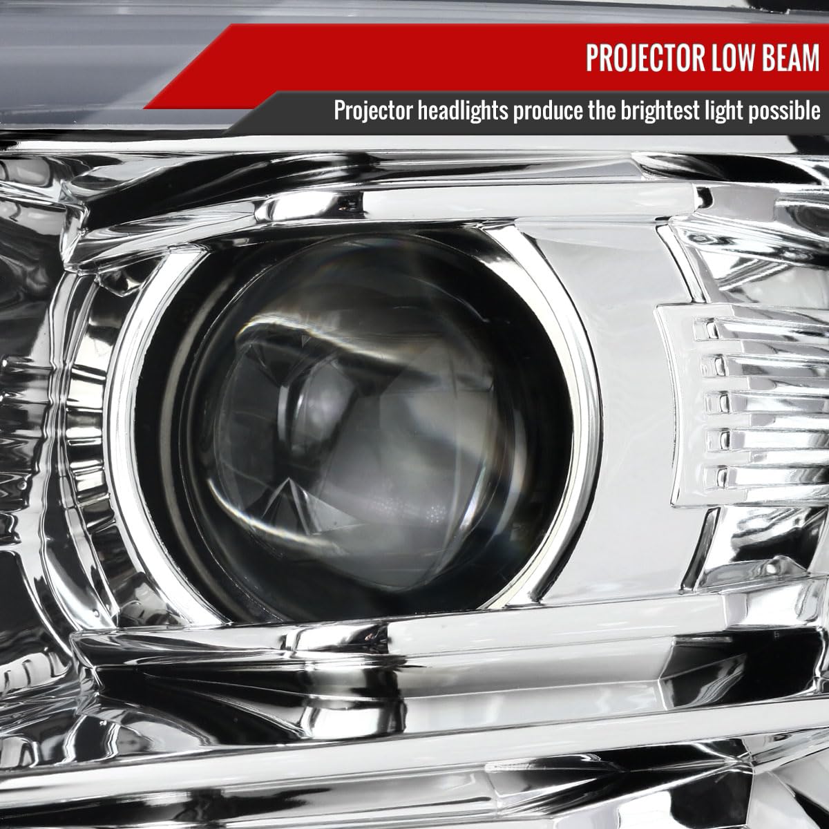Clear LED DRL Bar & Signal Projector Headlights for 2015-2020 Chevy Tahoe Suburban - Upgrade Your Night Driving & Off-Road Adventures