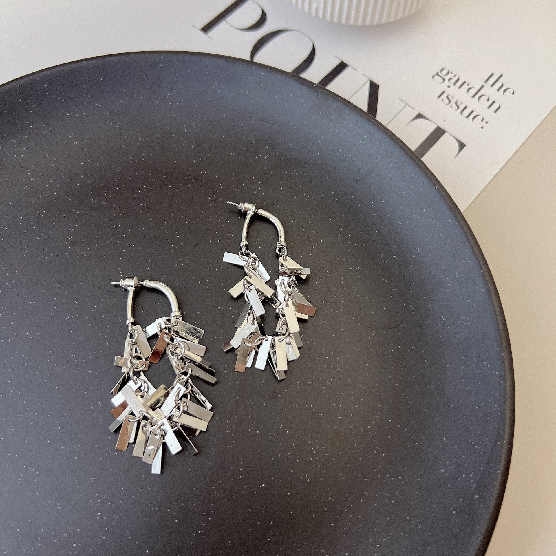 Stylish Geometric Tassel Hoop Earrings for Women | Trendy Boho Dangle Earrings | Gold & Silver Statement Jewelry | Perfect for Parties, Weddings & Everyday Wear (A7886)