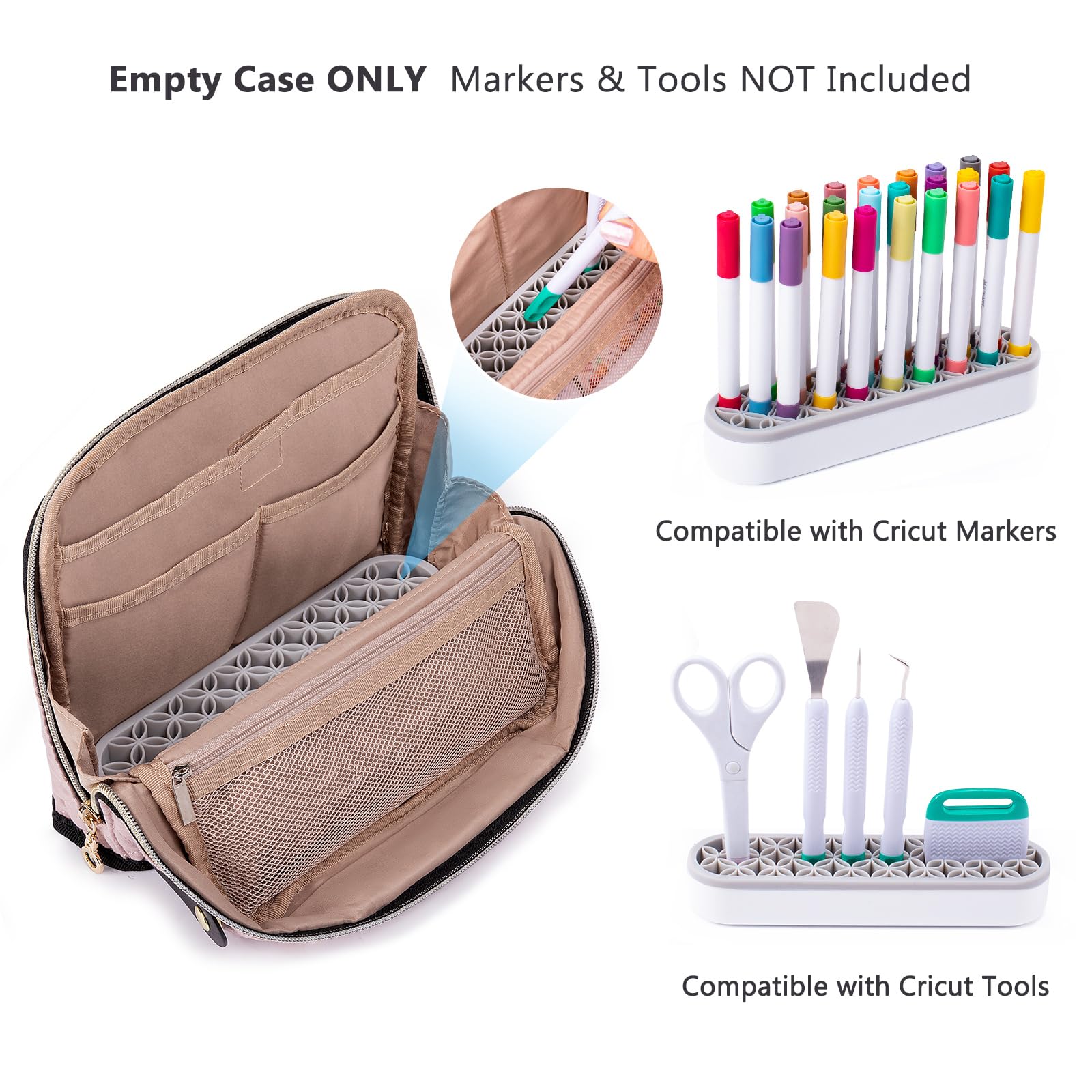 AMOIGEE Stand-Up Tool Organizer with Removable Pen Holder - Compatible with Cricut Pens & Tools - Craft Storage Organizer for Cricut Accessories - Perfect for Markers, Scissors & Craft Supplies - Ideal for Craft Rooms, DIY Projects & Scrapbooking