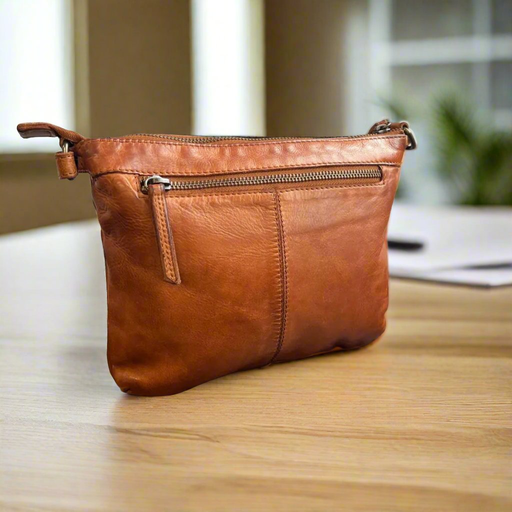 MET V Stitch Crossbody Leather Bag for Women - Stylish & Durable Handbag with Adjustable Strap - Perfect for Work, Travel & Everyday Use