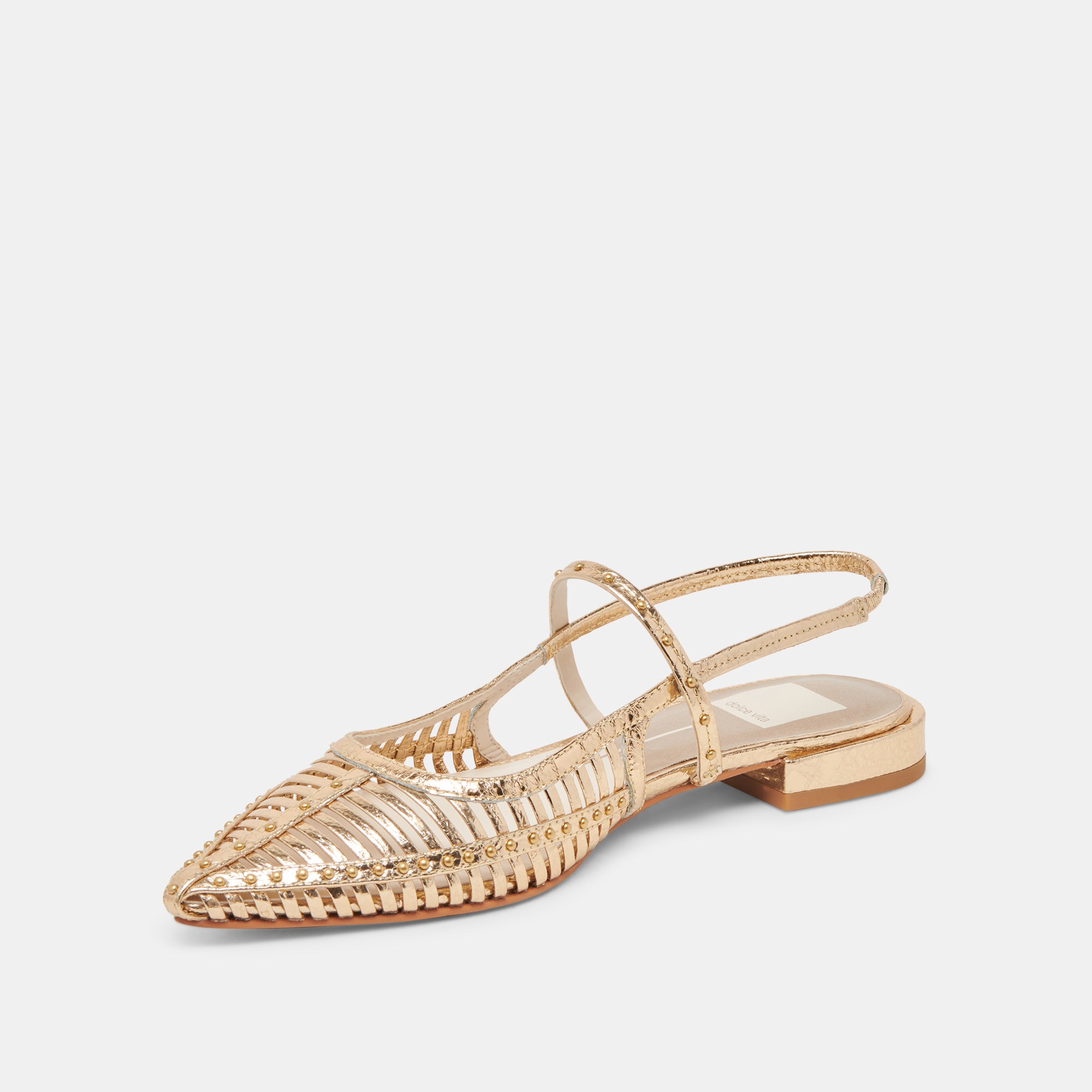 PHINLY FLATS GOLD DISTRESSED LEATHER Women's Shoes - Vintage Style Comfortable Slip-On Loafers for Casual Wear & Office Outfits