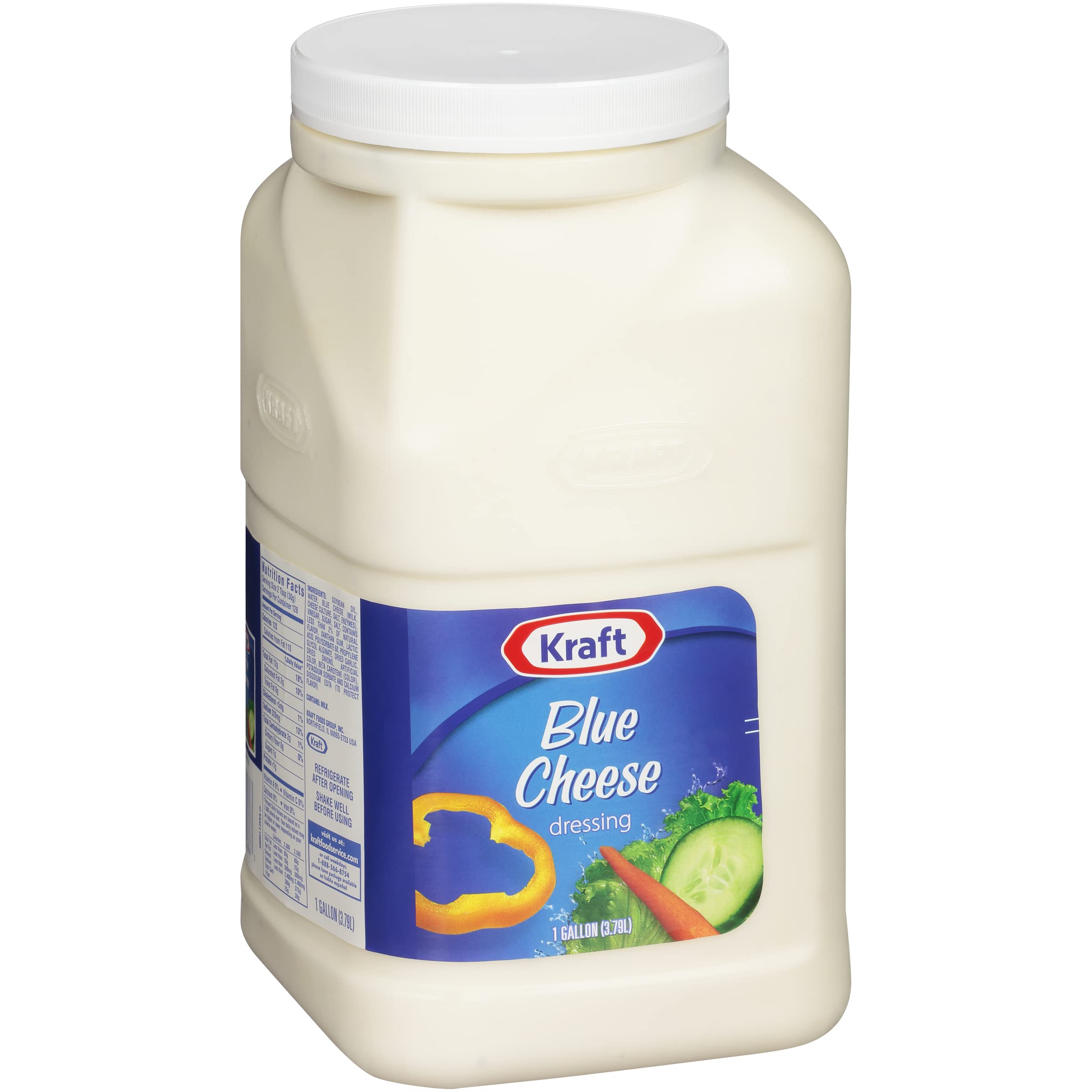 Premium Kraft Blue Cheese Salad Dressing - 1 Gallon Jugs (Pack of 4) | Bulk Restaurant-Grade Dressing for Salads, Wings & Dips | Perfect for Catering, Food Service & Home Use