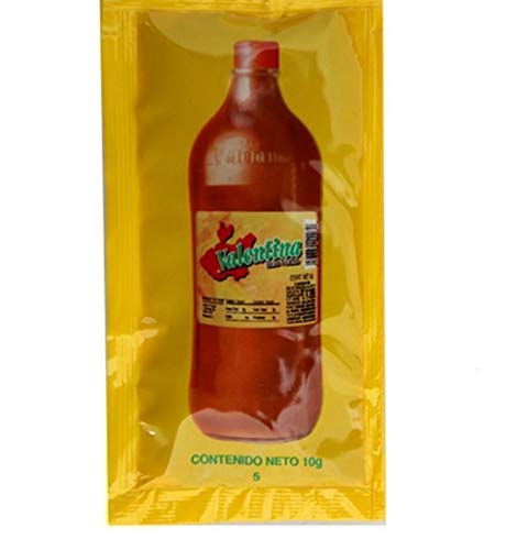 TPS Valentina Hot Sauce Packets 0.34 fl oz (10ml) - Pack of 25 | Mexican Hot Sauce for Tacos, Nachos, Wings & More | Perfect for Restaurants, Catering & Home Use
