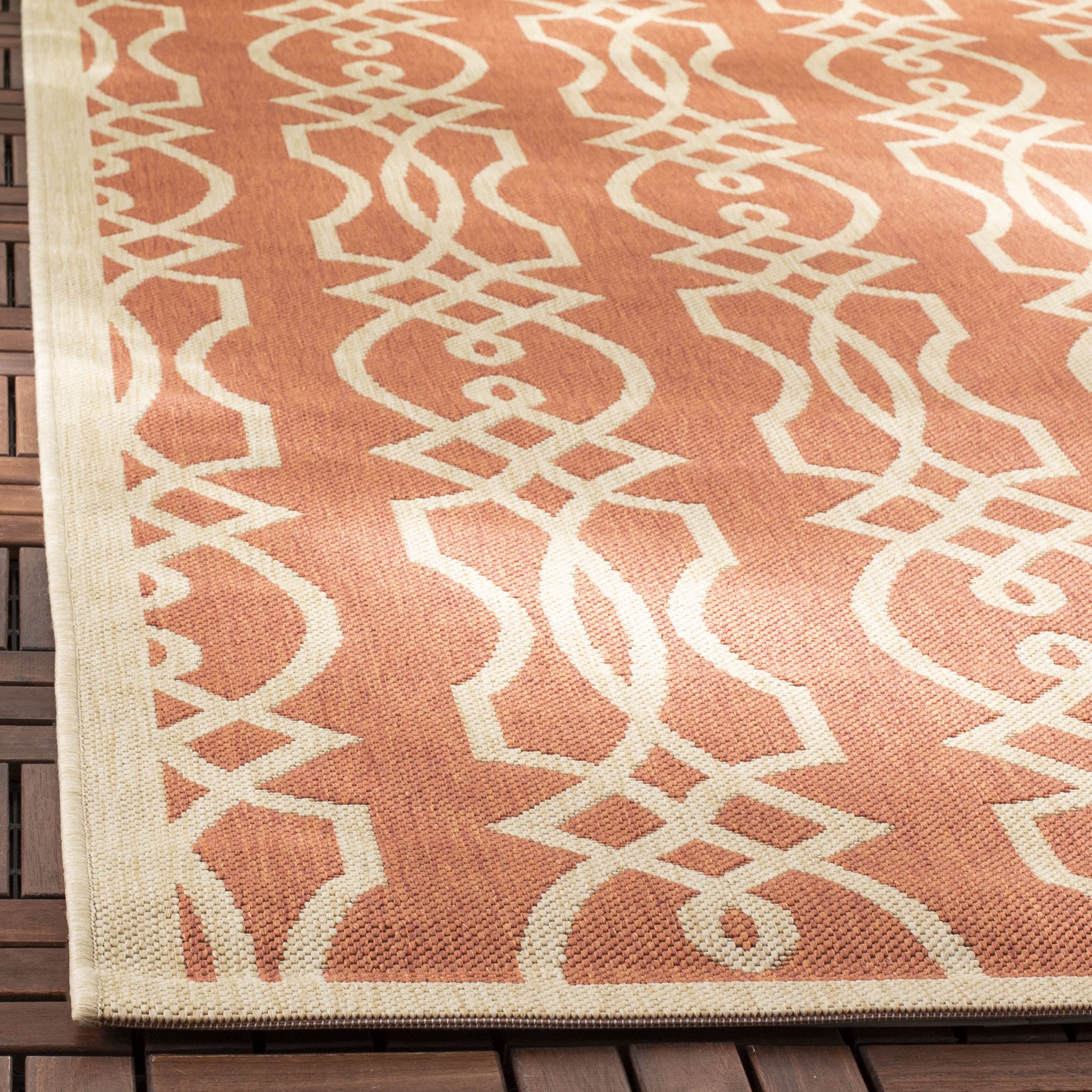 Martha Stewart x Safavieh 8x11.2 ft Cement Indoor Outdoor Waterproof Rug - Easy Clean, Stain Resistant for Patio, Backyard, Mudroom, Porch, Deck & High Traffic Areas