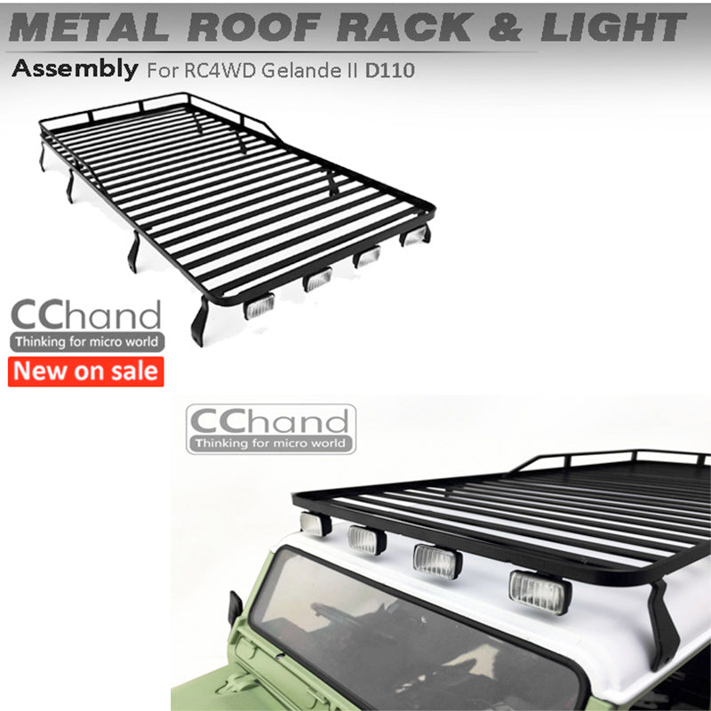 1/10 Scale Metal Luggage Roof Rack Accessories for Gelande II G2 D110 RC Rock Crawler Car - Perfect for Off-Road Adventures & RC Car Customization