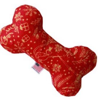 Soft Red Plush Dog Bone Toy - Durable Chew Toy for Small & Large Dogs - Perfect for Playtime, Training & Cuddling - Ideal for Indoor & Outdoor Use