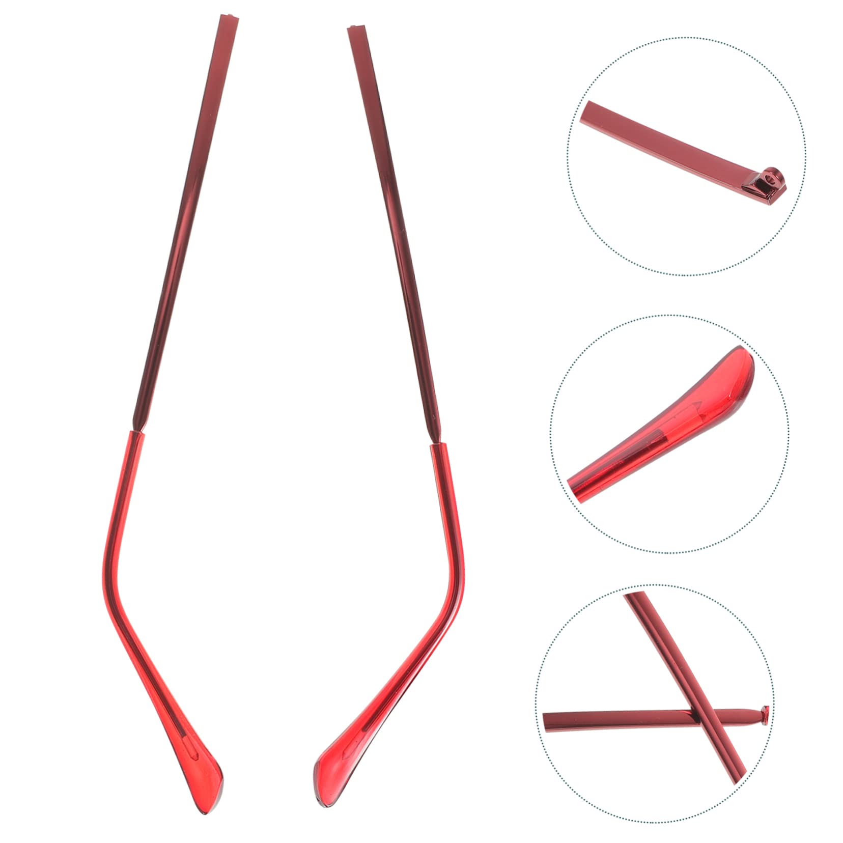 3 Pairs Metal Glasses Repair Kit - Glasses Arm Legs & Temple Replacement Parts for Sunglasses, Myopic Frames & Shot Glasses | Durable Eyewear Accessories for Home, Office & Travel Use