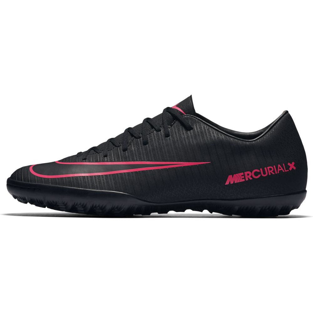Nike Mercurial Victory VI TF Turf Soccer Shoes for Men - Black/Black - Artificial Grass & Indoor Soccer Cleats for Training & Matches