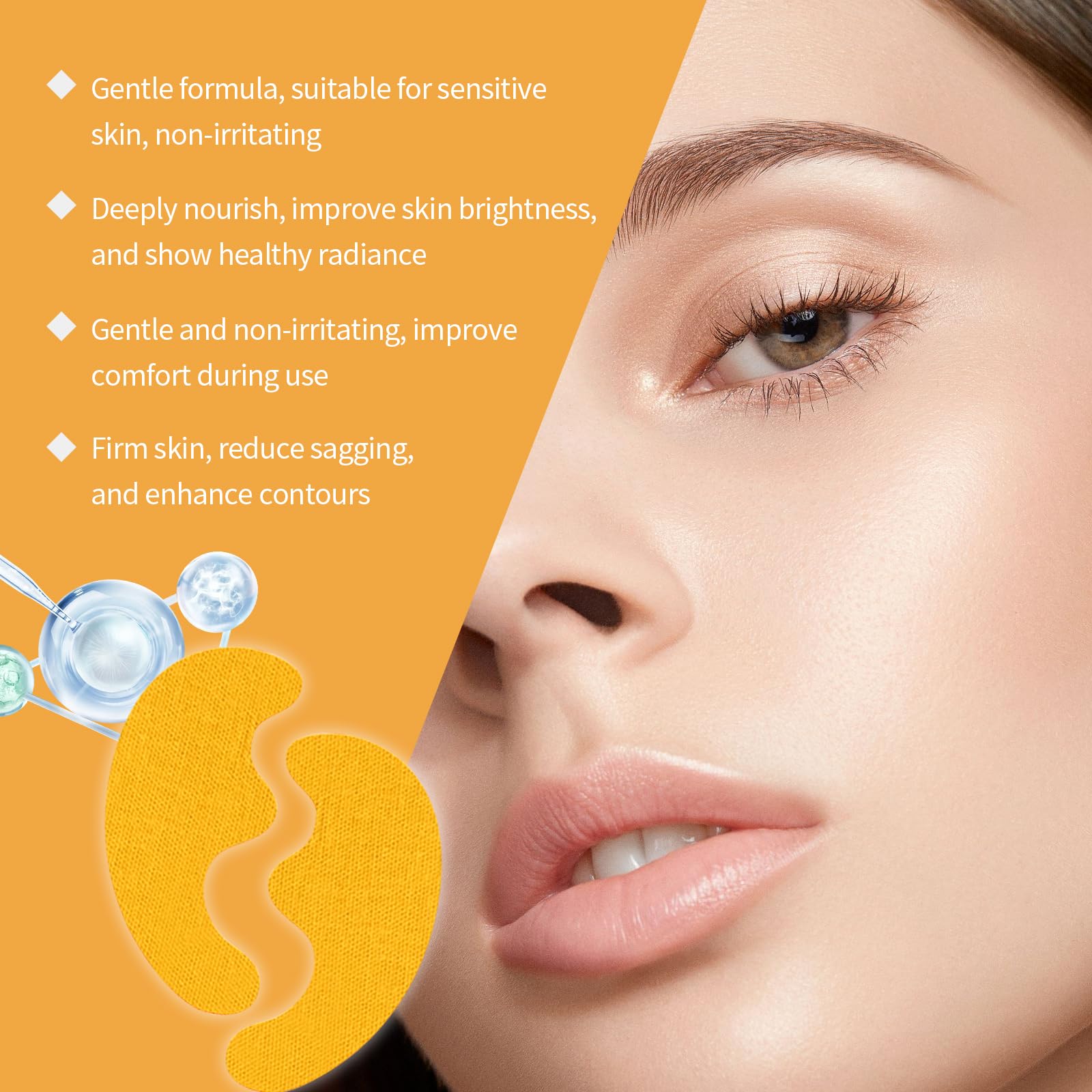 Anti-Aging Nasolabial Folds Patches 10Pcs - Collagen Infused with Aloe Vera & Night Blooming Cereus Extract | Deep Hydration for Smile Lines | Reduce Wrinkles Before Makeup | Perfect for Daily Skincare & Special Occasion Prep