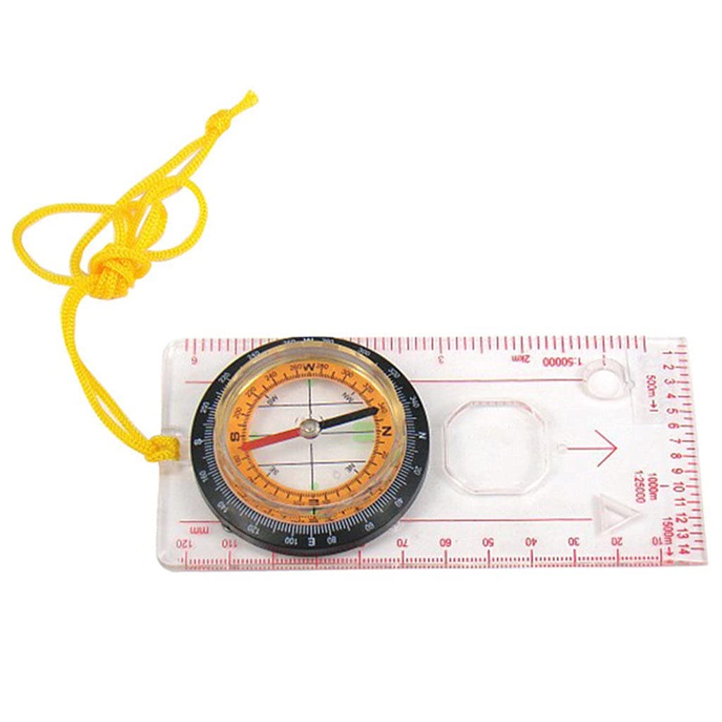 Professional Portable Magnifying Compass with Ruler Scale - Essential Outdoor Navigation Tool for Hiking, Camping, Boating & Orienteering - Perfect for Scouts & Map Reading Adventures