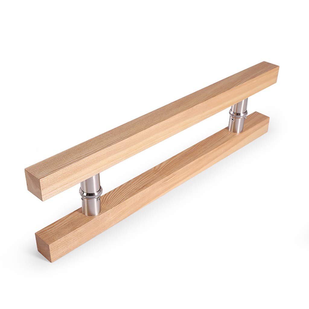 Solid Wood Push-Pull Glass Door Handle - JF Handrails Wooden Barn Door Pull Handle (400mm/600mm/800mm/1200mm) - Perfect for Sliding Barn Doors, Closet Doors & Room Dividers - Size 1200mm