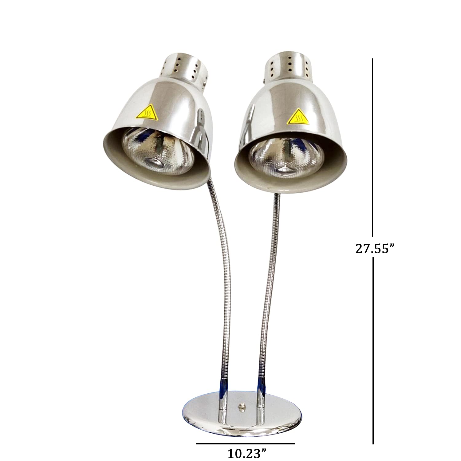 2-Pack Food Heat Lamps - Commercial French Fry Warmer Lights for Restaurant Kitchen, Countertop Heating Lamps 220V - Perfect for Keeping Food Warm in Buffets, Cafes, and Catering Events