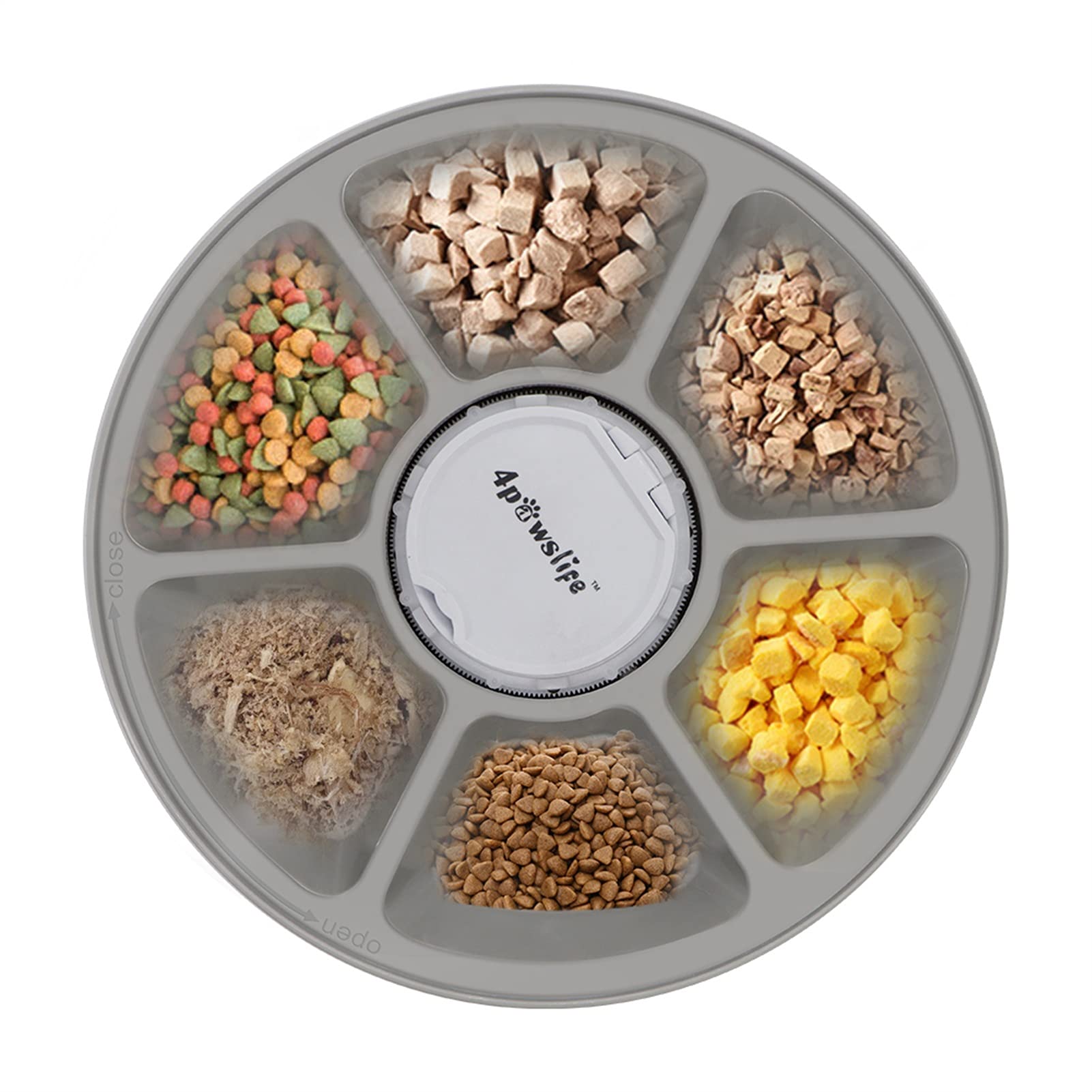 2PCS Automatic Pet Feeder with Timer - 6 Meal Capacity, 6 Grid Dry Food Dispenser for Cats & Dogs - 24H Programmable Electric Pet Feeder for Home & Travel (Color: A) | Perfect for Busy Pet Owners & Multi-Pet Households