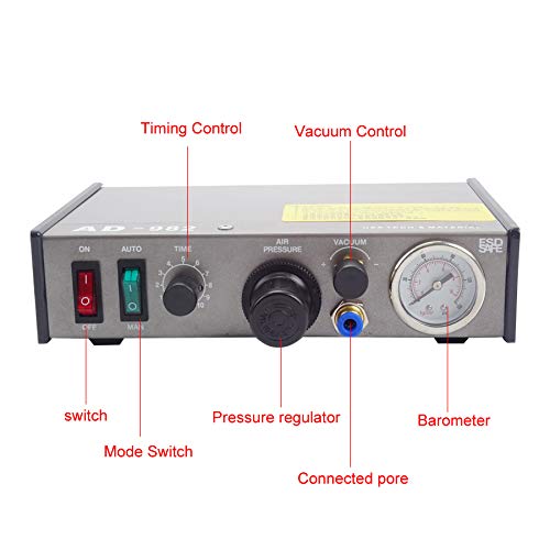 NEWTRY Semi Automatic Glue Dispenser - High Precision PCB Solder Paste & Liquid Controller for Electronics Repair (AD-982) | Perfect for Circuit Board Assembly, DIY Projects & Industrial Applications