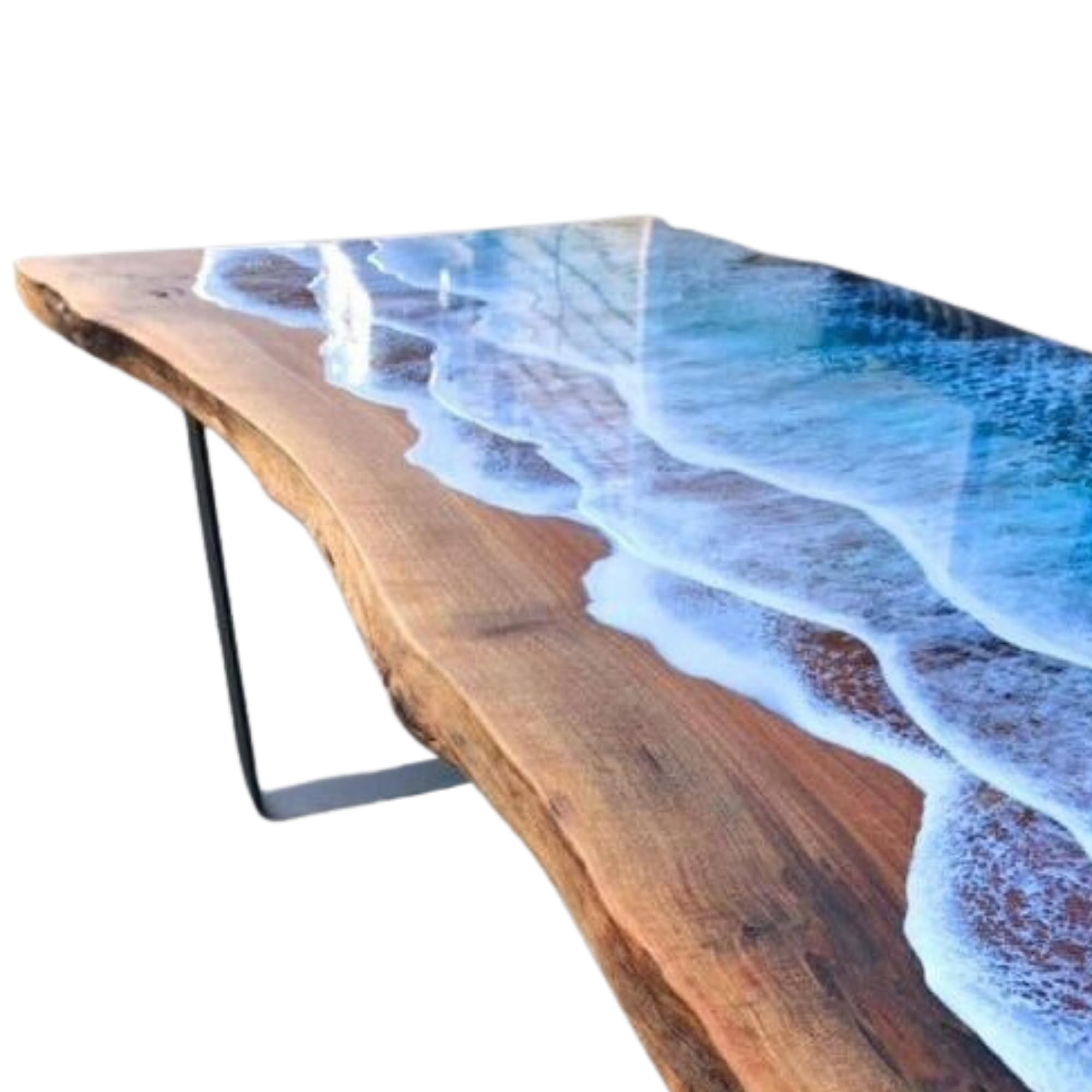Custom Ocean Design Epoxy Resin Table - Handmade Wood Resin Art Coffee & Dining Table - Personalized Home Decor Gift (36x72 inch Table Top Only) - Perfect for Living Rooms, Beach Houses & Modern Interior Design