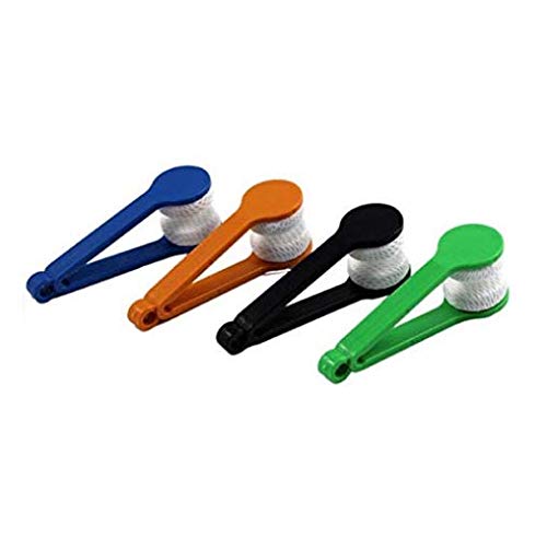 5-Pack Mini Sunglasses Cleaning Kit - Soft Microfiber Cloth & Brush Set for Eyeglasses, Spectacles (Random Colors) - Perfect for Travel, Office, and Home Use