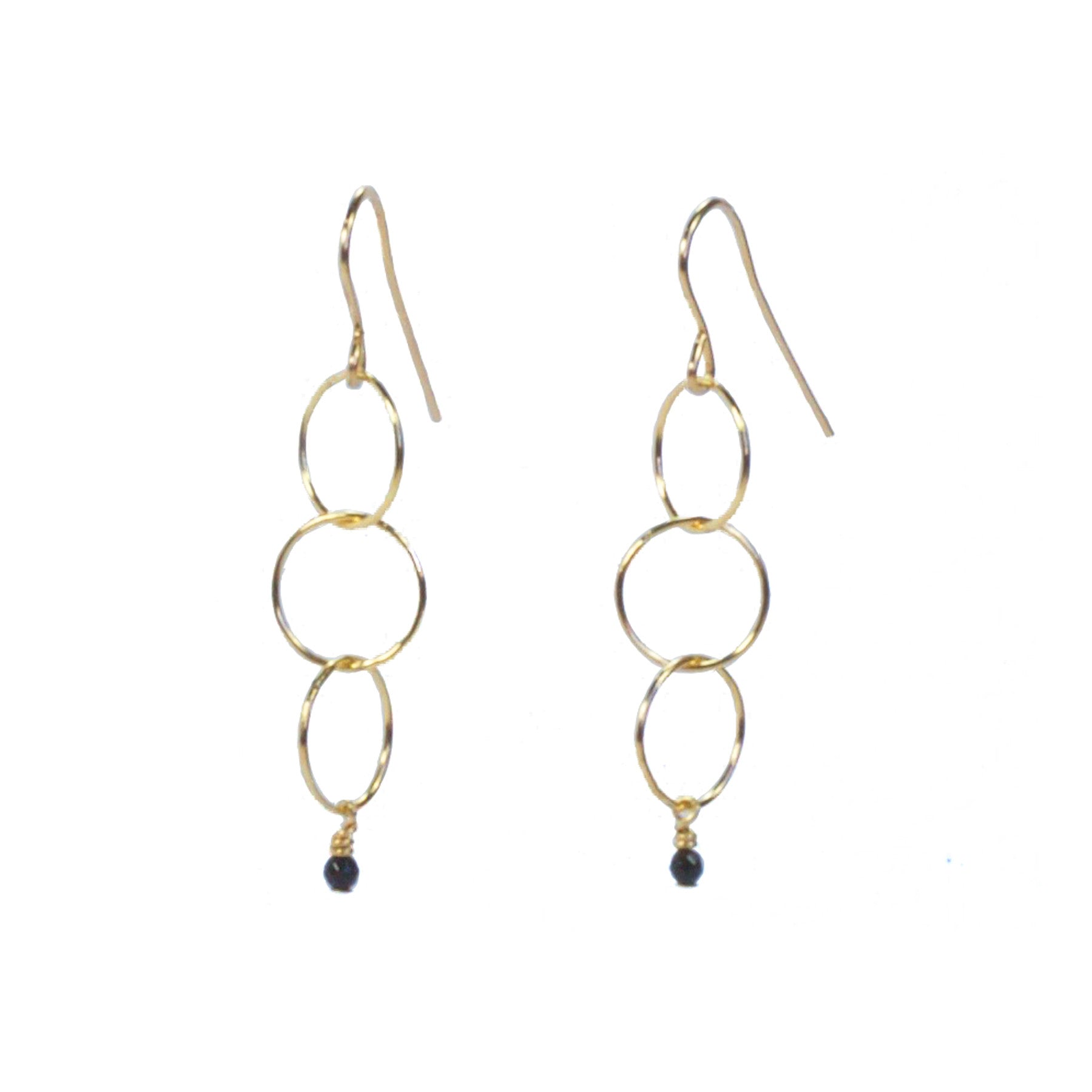 Pyrite Drop Circle Earrings - Natural Stone Jewelry for Women | Boho Chic Dangle Earrings for Everyday Wear & Special Occasions
