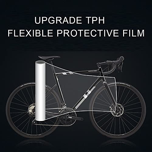 Transparent Bike Frame Protection Tape - Scratch-Resistant Rhino Guard for Road & Mountain Bicycles | Prevent Scratches on Bike Frames During Commuting, Off-Road Riding & Daily Use
