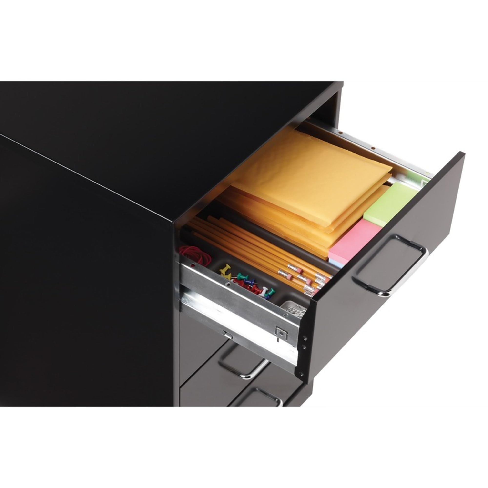 LYS 26.5-Inch Mobile Storage Cabinet with 4 Drawers - Rolling File Organizer for Office, Classroom, or Home Organization