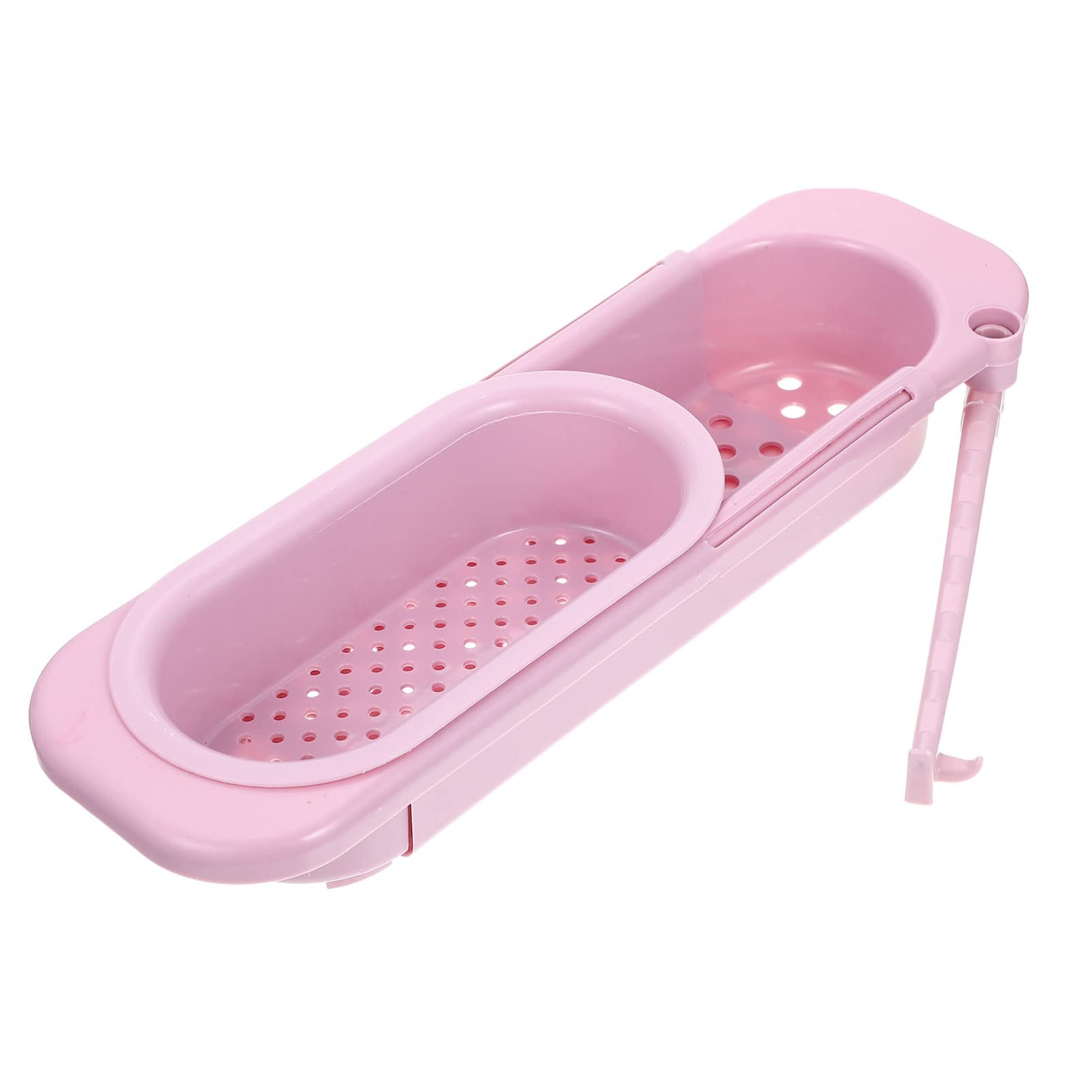 UPKOCH Expandable Sink Organizer Rack - Adjustable Kitchen Drying Rack for Dishes, Cups, Bottles & Sponges | Space-Saving Retractable Design in Pink | Perfect for Small Kitchens, Baby Bottle Drying & Countertop Organization