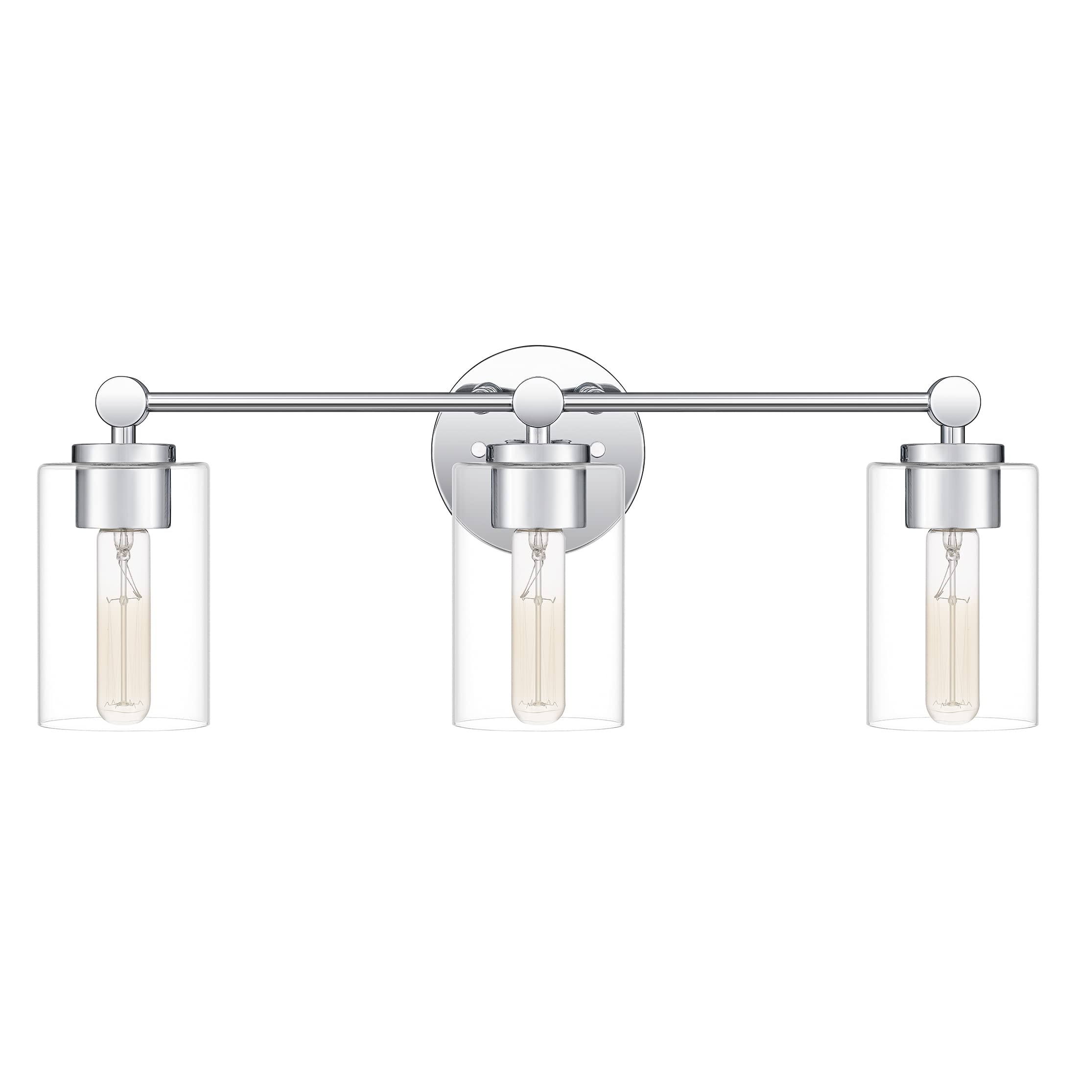 ASH33421C0 Cassiel Vanity Lighting - Polished Chrome Finish Bathroom Light Fixture for Makeup Mirror & Dressing Area