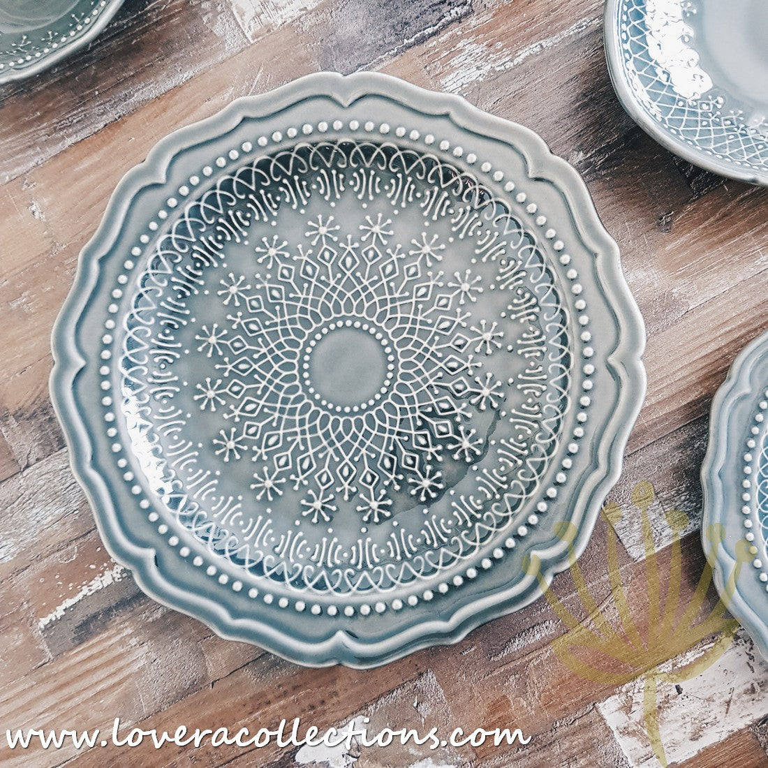 French Lace Dinnerware Set - Elegant Porcelain Plates & Bowls for Formal Dining, Wedding Reception & Holiday Table Setting (50% Off Limited Time Sale)