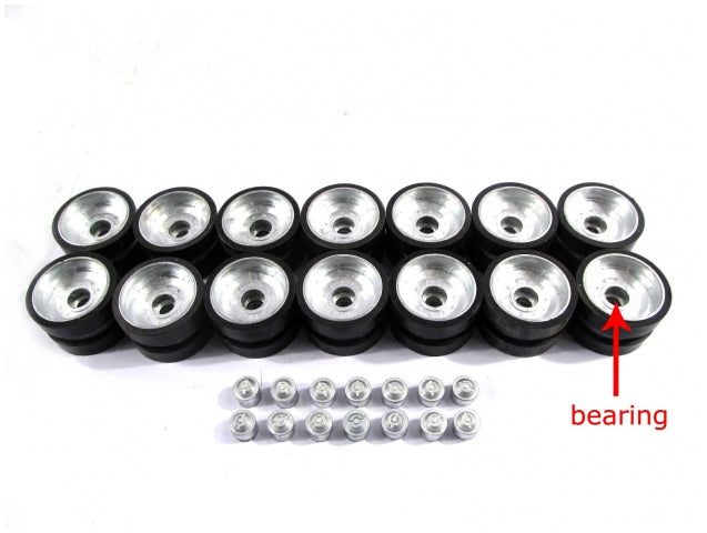 1/16 HengLong M1A2 Abrams RC Tank Metal Spare Parts Set - Road Wheels, Bearings, Sprockets, Idlers & Rubber Pad Tracks | Replacement Parts for Tank Model Upgrades | Perfect for RC Military Vehicle Enthusiasts & Collectors