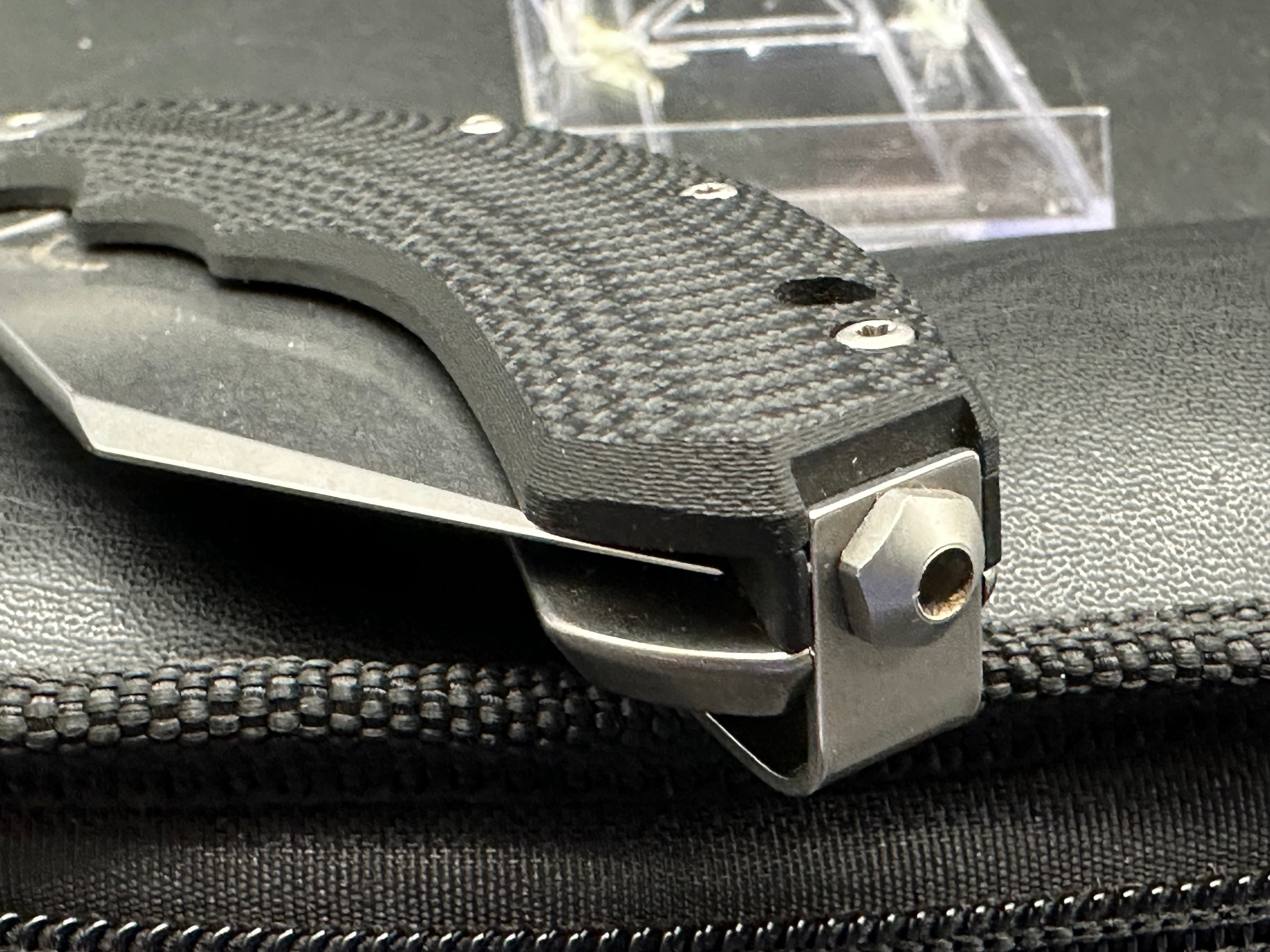 Bastinelli Dragotac Compact Titanium Frame Lock Folding Knife - Black EDC Pocket Knife for Outdoor, Camping, Hiking & Everyday Carry