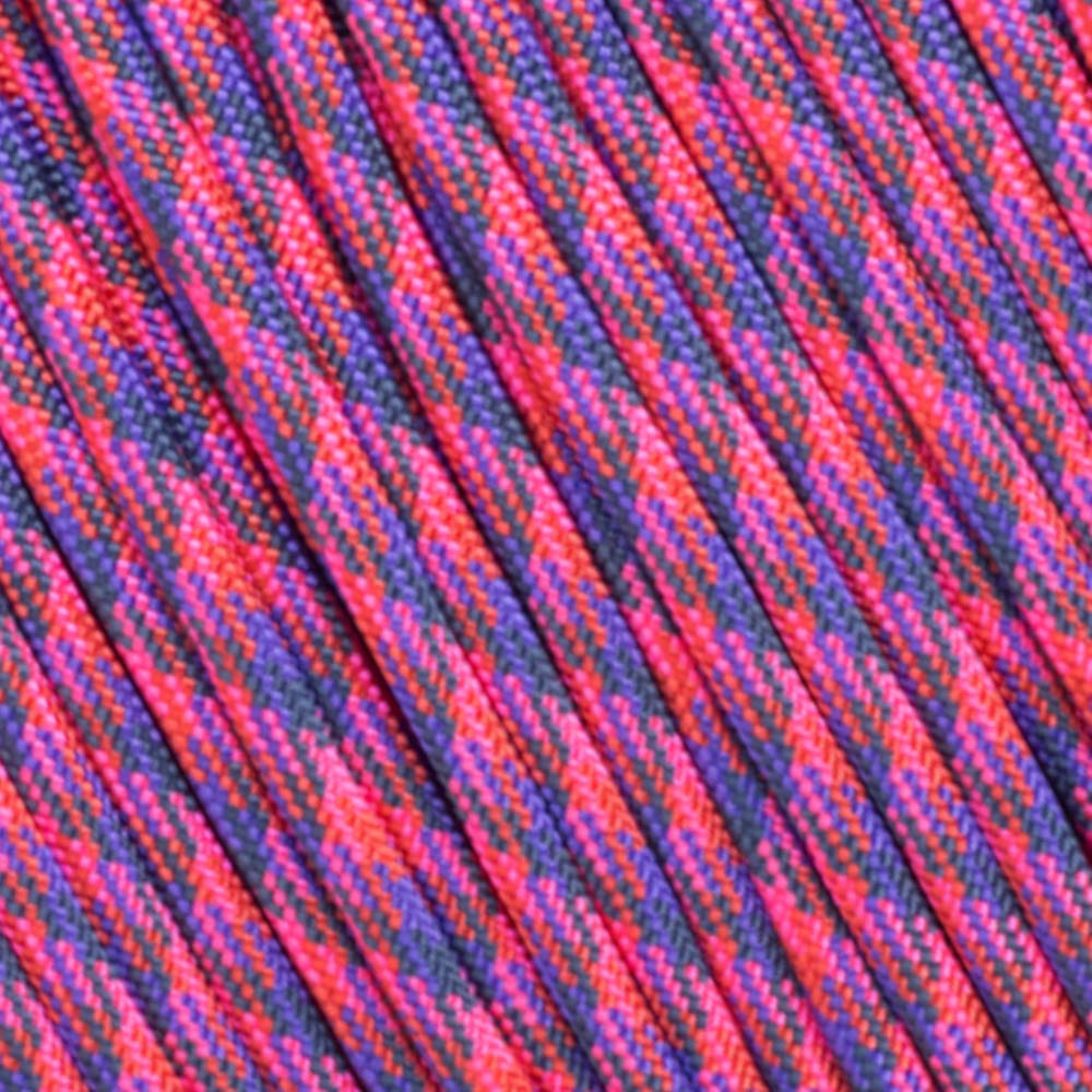 550 Paracord Type III 7-Strand Tactical Rope - Candy Snake Color (1 Foot) for Outdoor Survival, Camping Gear & DIY Crafts