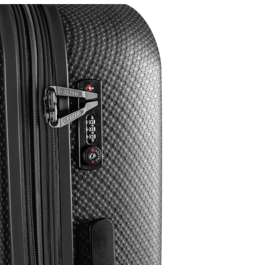 Epic GTO 5.0 3-Piece Hardside Luggage Set - Frozen Black | Premium Spinner Suitcase for Travel, Business Trips & Vacations | Durable Lightweight Carry-On & Checked Bags