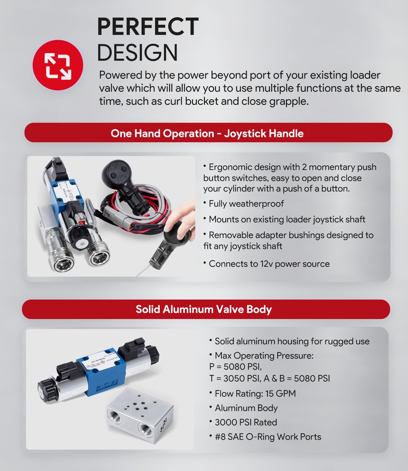 Third Function Valve Kit - Universal Hydraulic Control for Tractors & Loaders | Perfect for Snow Plowing, Landscaping & Heavy-Duty Farming Equipment