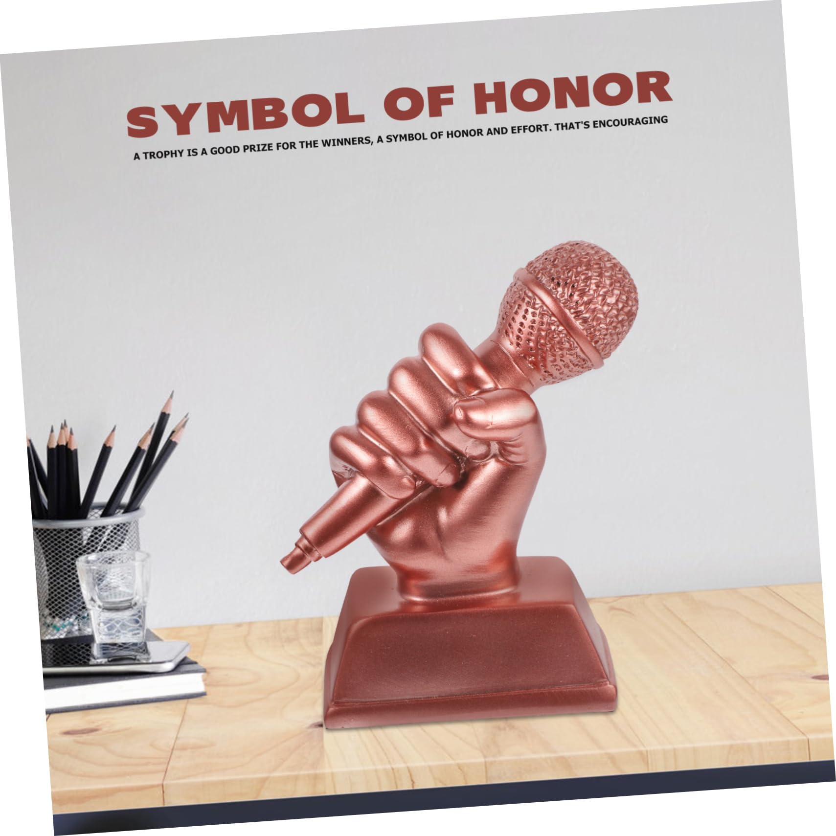 Yardwe Mini Trophy for Kids Party - Small Microphone Award Trophy for Children - Perfect for Birthday Celebrations, School Events & Sports Awards