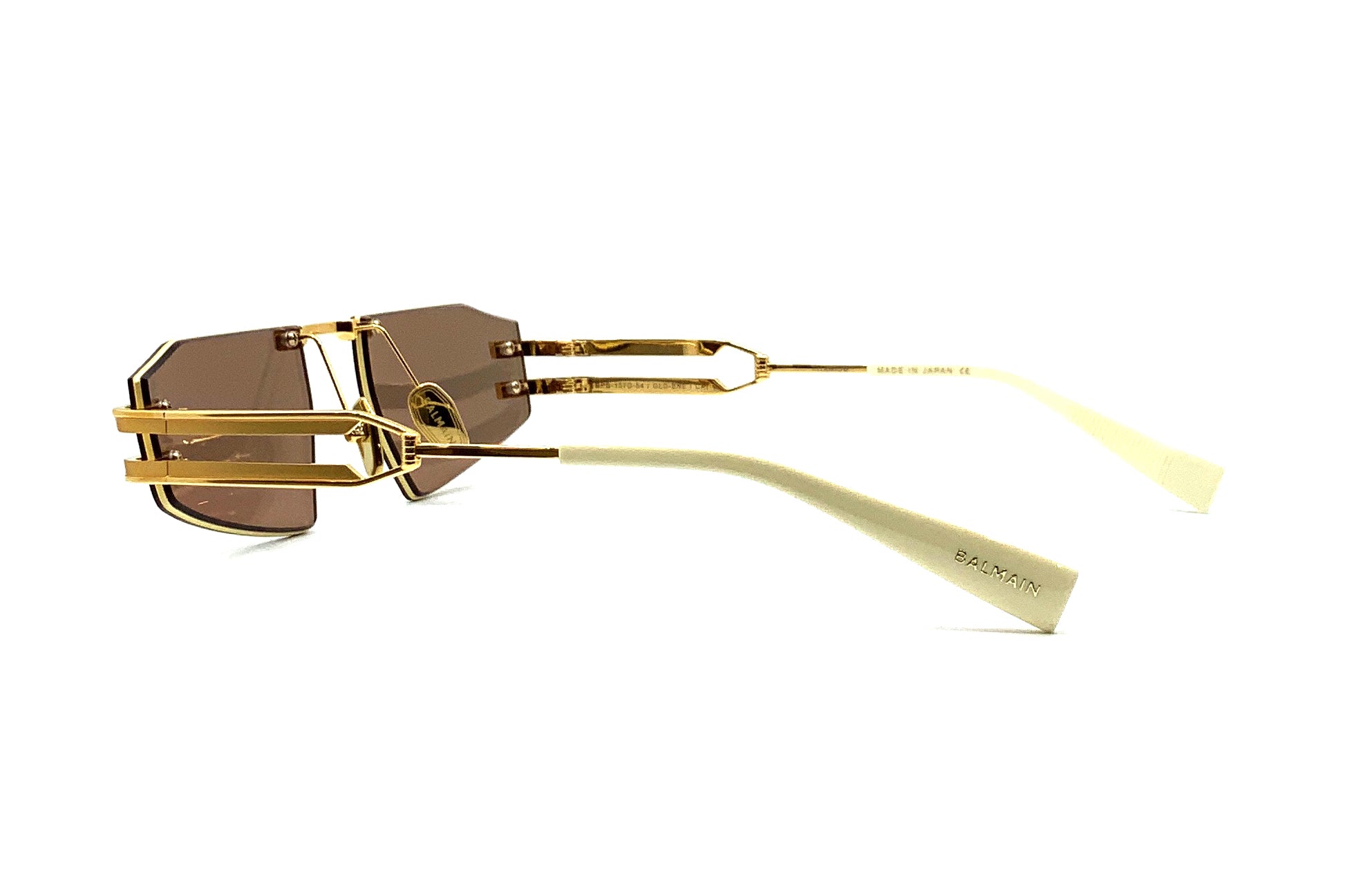 Balmain Fixe II Sunglasses - Gold/Bone Frame Luxury Designer Shades for Men & Women | Perfect for Outdoor Activities, Travel & Fashion Statements