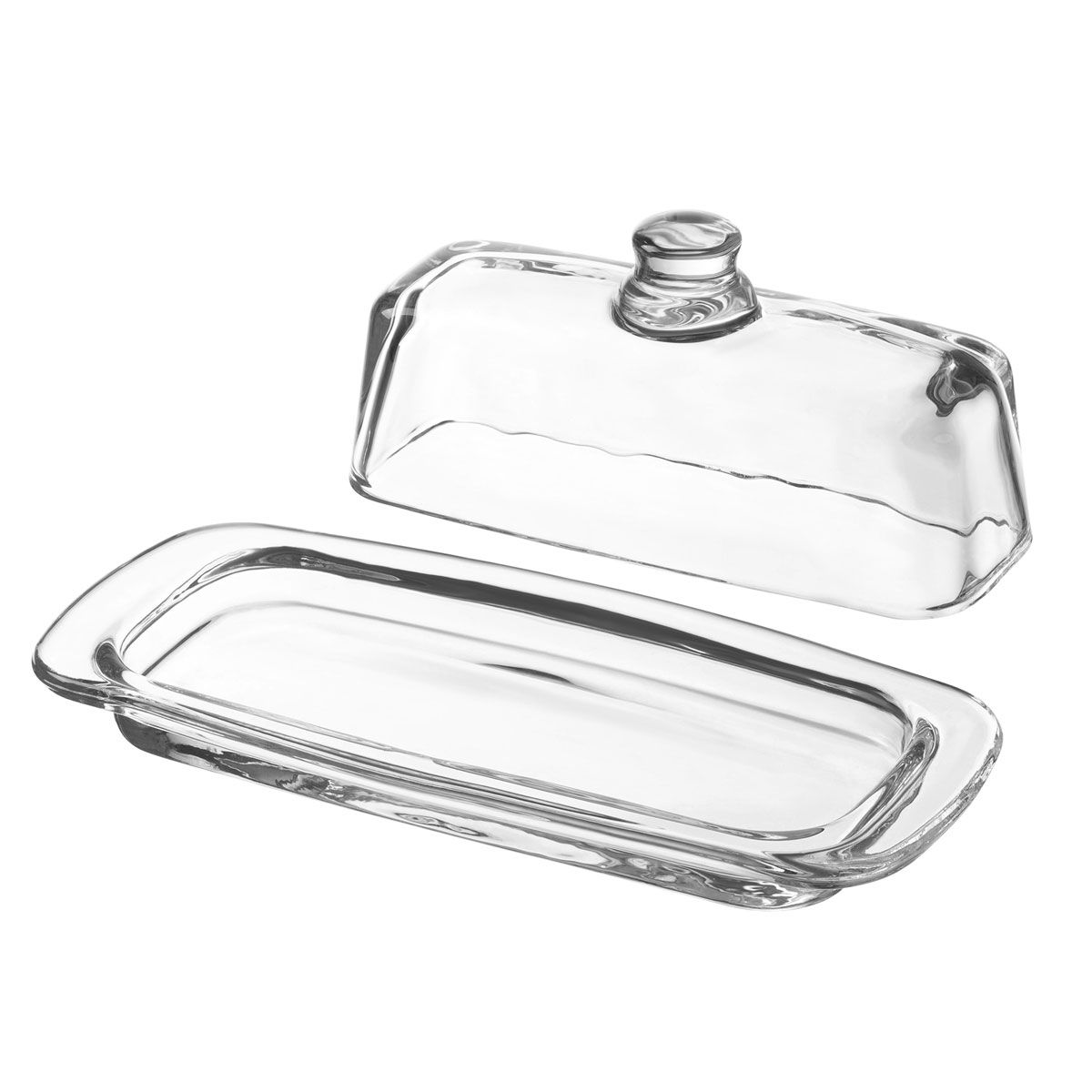 Lided Glass Butter Dish with Airtight Seal - Elegant Butter Keeper for Freshness - Perfect for Kitchen, Dining Table, and Breakfast Serving