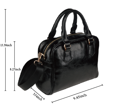 Gothic Purple & Black Patterned Shoulder Handbag - Alternative Fashion Statement Purse for Women | Perfect for Dark Aesthetic Outfits, Concerts & Halloween | Grim Haven Collection