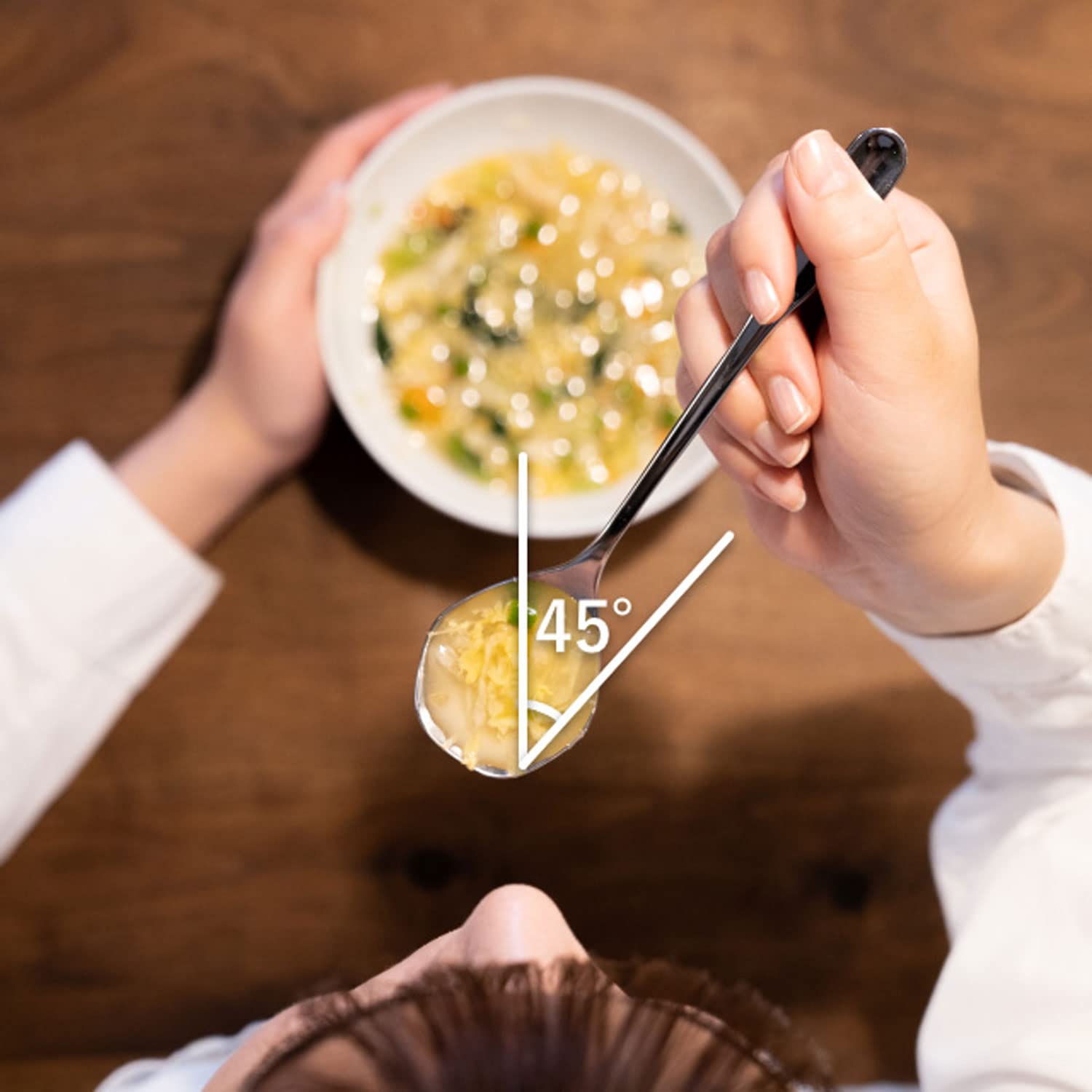 Yamazaki ES6 Stainless Steel Soup Ladle - Hexagonal Handle Design for Ambidextrous Use | Perfect for Serving Soups, Stews & Sauces in Kitchens & Restaurants