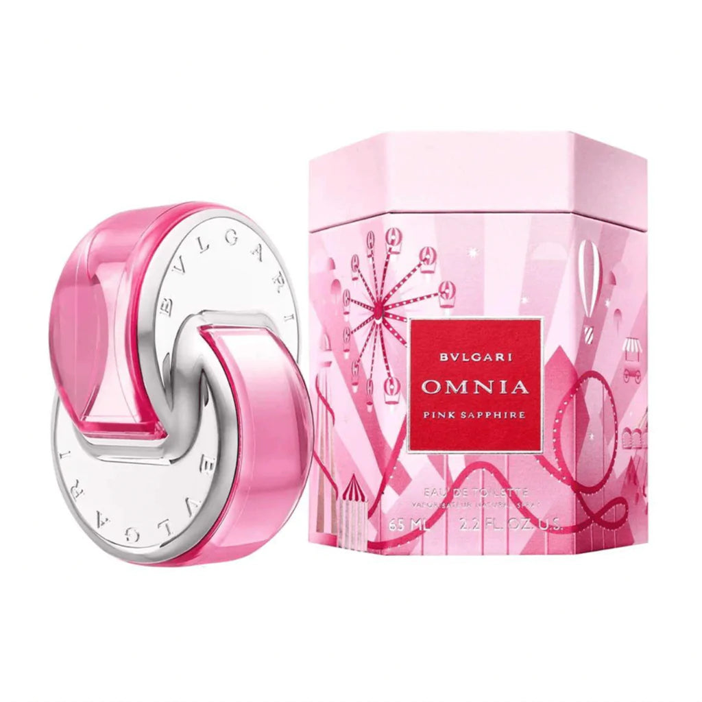 Bvlgari Omnia Pink Sapphire Eau de Toilette Spray for Women - 65ml (New Packaging) | Luxurious Floral Fragrance for Daytime & Evening Wear