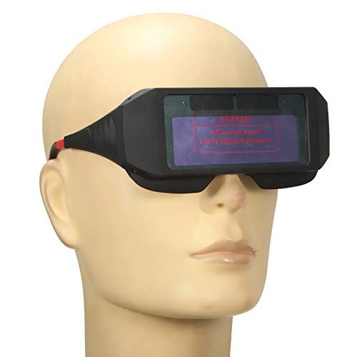 Solar Auto Darkening Welding Goggles - SENRISE Black Safety Glasses for Eye Protection Against Sparks & UV Rays | Perfect for MIG, TIG, Arc Welding & Metalworking Projects