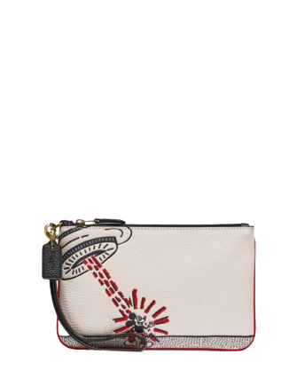 Coach Disney Mickey Mouse X Keith Haring Small Wristlet Crossbody Bag - Cute Disney Accessories for Women, Fashionable Mini Purse for Everyday Use, Parties & Travel