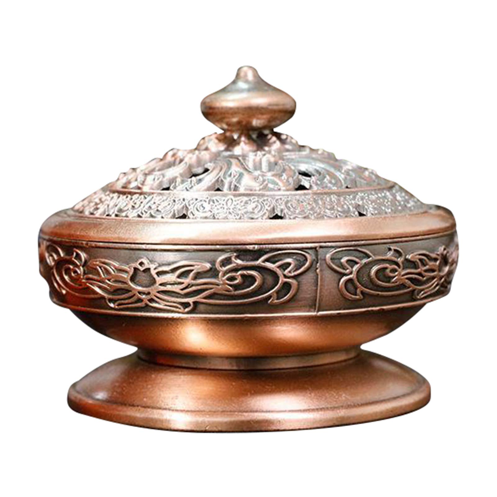 Premium Alloy Middle Eastern Style Burner Holder - Copper Censer for Meditation, Yoga & Home Decor | Perfect for Aromatherapy, Spiritual Rituals & Relaxation Spaces