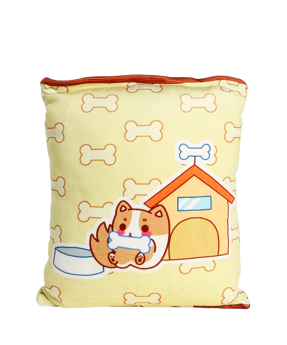 Corgi Snacks Soft Pillow with 8 Corgi Small Head Plushies - Perfect for Dog Lovers, Home Decor, and Cute Gift Ideas