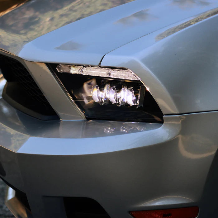 13 14 Ford Mustang MK II NOVA Series LED Projector Headlights Alpha Black - Upgrade Your Ride for Night Driving & Car Shows