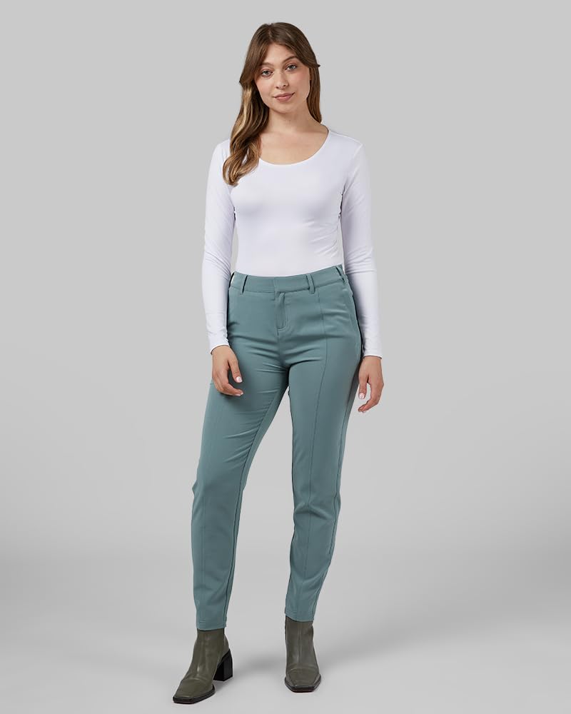 32 Degrees Heat Women's Lightweight Scoop Neck Thermal Baselayer Top - Soft Warm Layering Shirt for Cold Weather, Yoga & Outdoor Activities